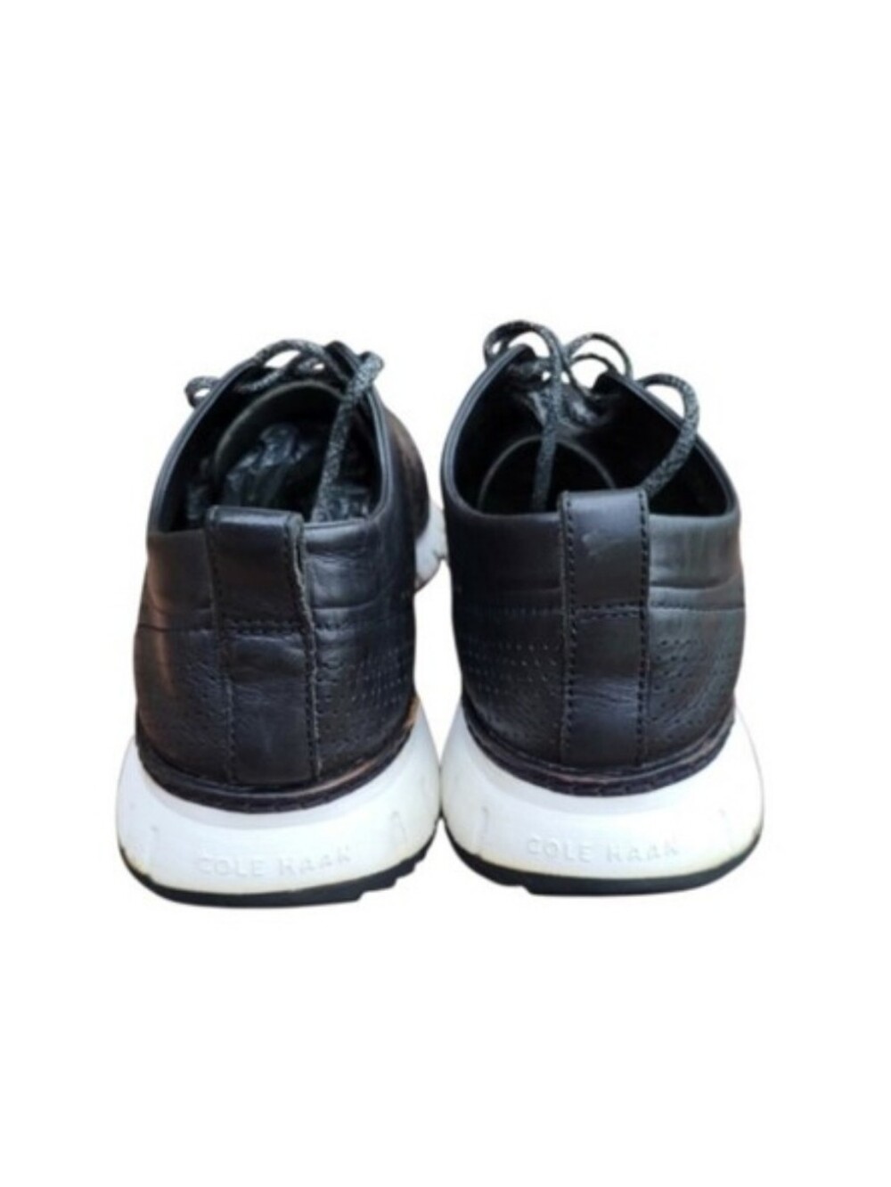 Cole Haan Zerogrand Leather Laser Cut Black Casual Sneaker Loafer Shoe Men 11.5 - Picture 4 of 14